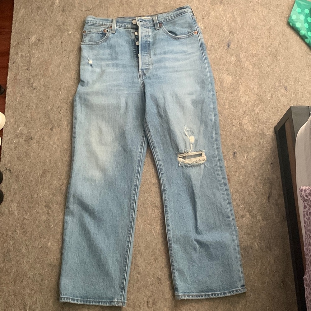 Levis Ribcage Straight Ankle Women's Jeans - Size 29 | color - tango fade